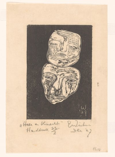 Herre og tjener (original tittel på objekt) av Erich Wichmann (signed by artist)