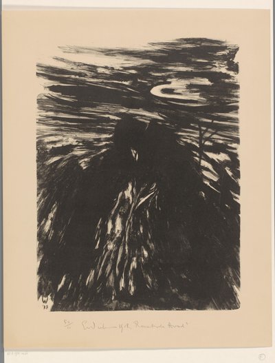 Romantisk kveld (original tittel på objekt) av Erich Wichmann (signed by artist)