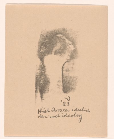 Ikke så mye en idealist som en ideolog (originaltittel på objekt) av Erich Wichmann