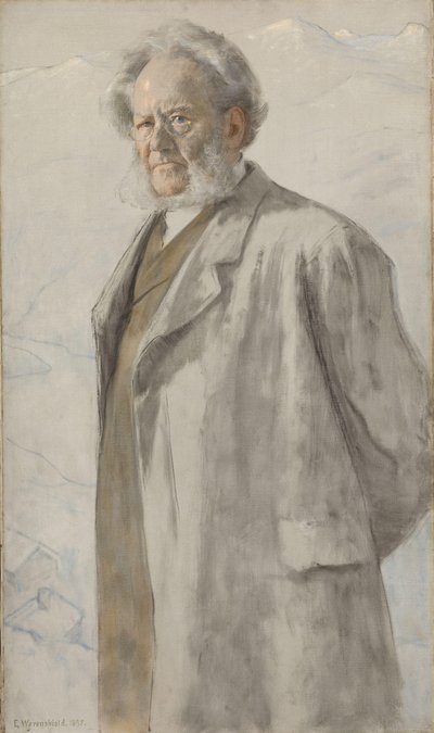 Portrett av Henrik Ibsen, 1895 av Erik Theodor Werenskiold