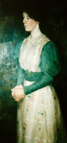 Portrett av frøken Ellen Dick, ca. 1900 (olje på lerret) av Erik Theodor Werenskiold