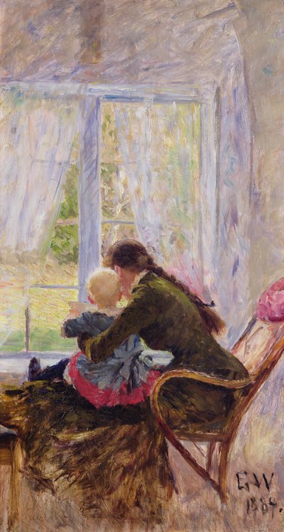 Du og Bebe av Erik Theodor Werenskiold