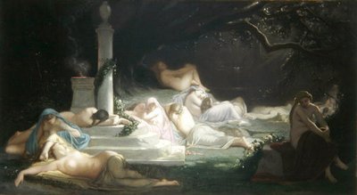 Nymfer ved graven til Adonis av Ernest Augustin Gendron