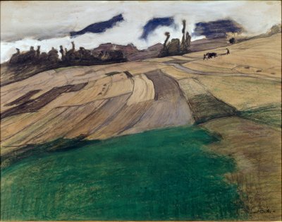 Landschaft bei Savièse von Ernest Bieler