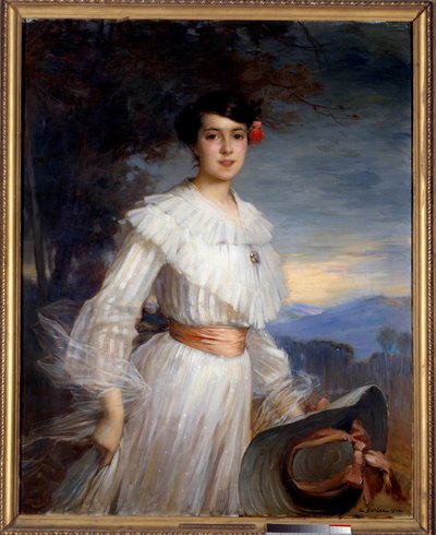 Portrett av Madeleine Reclus. Maleri av Ernest Bordes (1852-1914) av Ernest Bordes