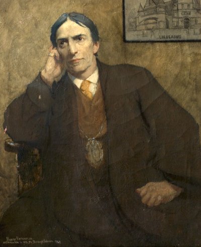 Posthumt portrett av Sir Hubert von Herkomer av Ernest Borough Johnson