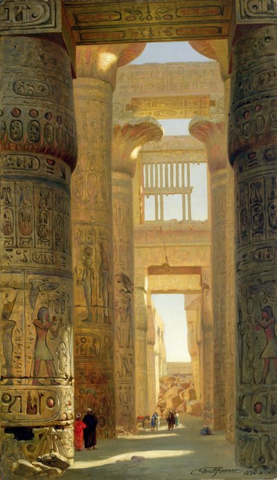 Karnak-tempelet, The Great Hypostyle Hall, 1890 av Ernest Carl Eugen Koerner