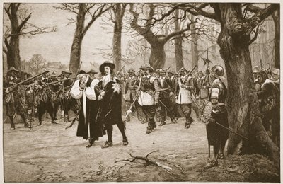 Charles I på vei til henrettelse, illustrasjon fra 