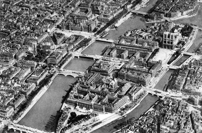 Generell utsikt over Isle de la Cite, Paris, 1931 av Ernest Flammarion
