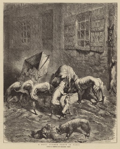 En hundemiddag i Paris av Ernest Henry Griset