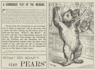 Annonse, Pæresåpe av Ernest Henry Griset