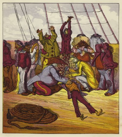 Billee besvimte om bord på Mary Jane av Ernest Henry Griset