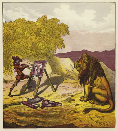 John Bold maler løven av Ernest Henry Griset