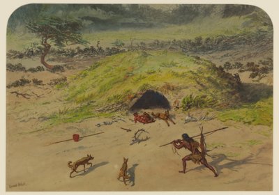 Forhistorisk scene, 1871 av Ernest Henry Griset