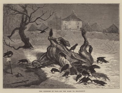 The Horrors of War, on the Road to Beaugency av Ernest Henry Griset