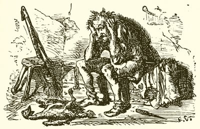 Mannen og gåsen hans av Ernest Henry Griset
