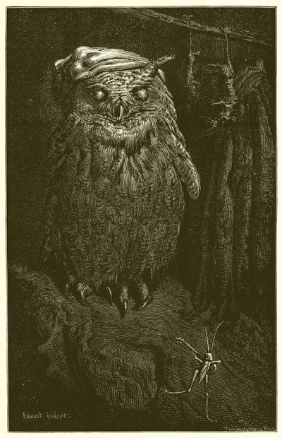 Uglen og gresshoppen av Ernest Henry Griset