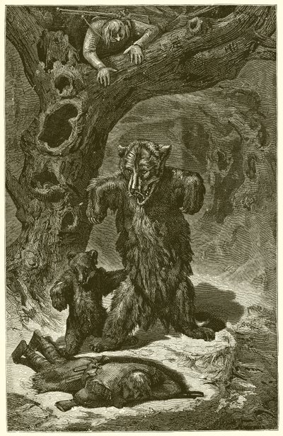 De reisende og bjørnen av Ernest Henry Griset