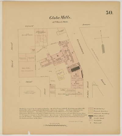 Girard Ave, Germantown Rd, 3rd St og Canal Street, Hexamer General Surveys, 1867 av Ernest Hexamer