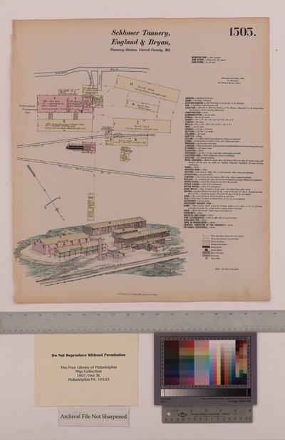 Schlosser Tannery, England og Bryan Tannery Station, Maryland, Hexamer General Surveys, 1880 av Ernest Hexamer