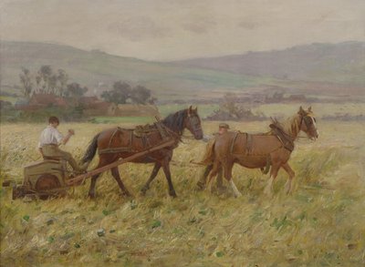 The Harvesting Team (olje på lerret) av Ernest Higgins Rigg