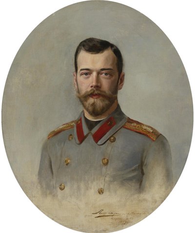 Portrett av keiser Nicholas II 1868-1918, 1897 av Ernest Karlovich Liphart
