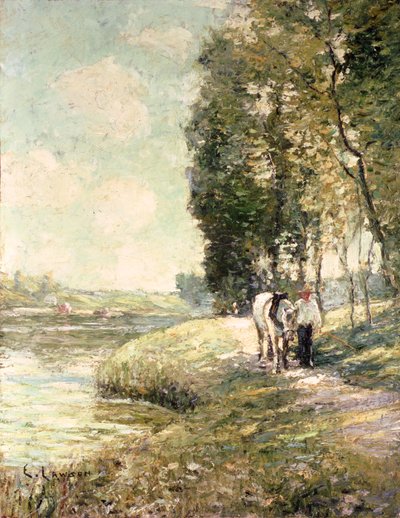 Country Road til Spuyten, Duyvil, New York (olje om bord) av Ernest Lawson