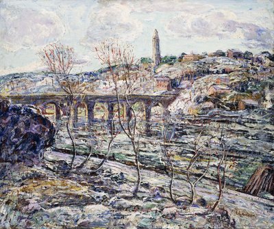 Harlem River Bridge av Ernest Lawson