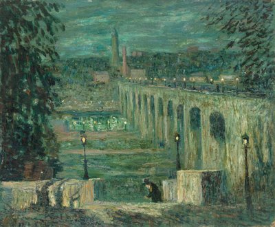High Bridge at Night, New York City, ca. 19101920. av Ernest Lawson