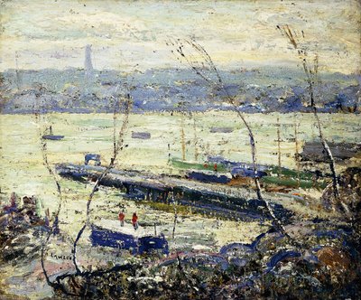 På Hudson av Ernest Lawson