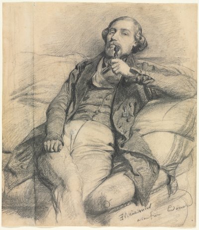 Mann som røyker av Ernest Meissonier