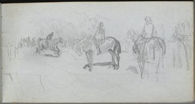 Skissebok, side 52: Figurstudie av Ernest Meissonier