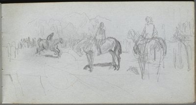 Skissebok, side 52: Figurstudie . av Jean Louis Ernest Meissonier