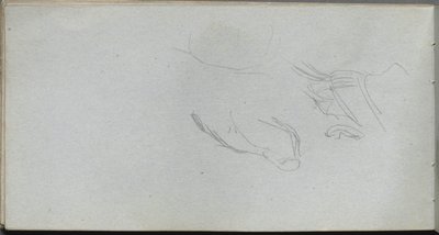 Skissebok, side 72: Figurstudie. av Jean Louis Ernest Meissonier