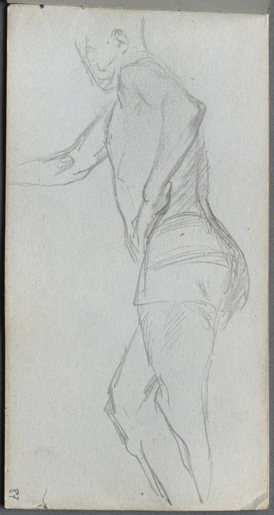Skissebok, side 87: Figurstudie av Ernest Meissonier