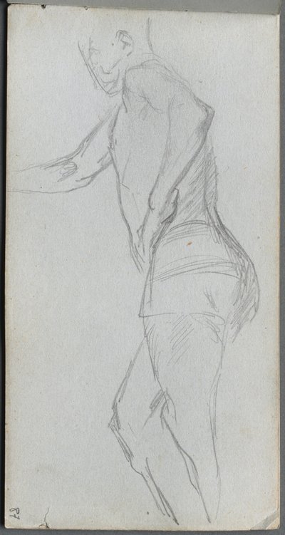 Skissebok, side 87: Figurstudie. av Jean Louis Ernest Meissonier