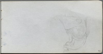 Skissebok, side 93: Studie av en sal. av Jean Louis Ernest Meissonier