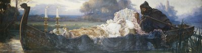 Design for en frise: "The Dead, Oar"d by the Dumb, Went Upward with the Flood", av Ernest Normand