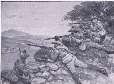Gi dem en sjanse, fra After Pretoria: The Guerilla War utgitt av Harmsworth Bros Limited, 1901 av Ernest Prater