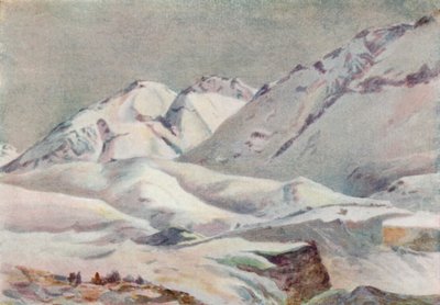 Andesfjellene (farge litho) av Ernest William Christmas
