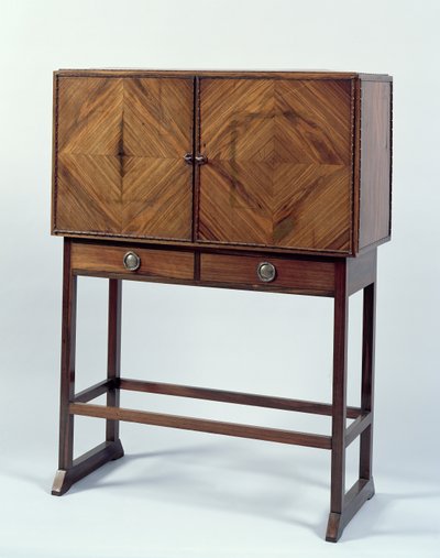Skap, ca. 1902 (palisander med macassar ibenholt og satengfiner) (se også 283797) av Ernest William Gimson
