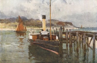 Bembridge Harbor (farge litho) av Ernest William Haslehust