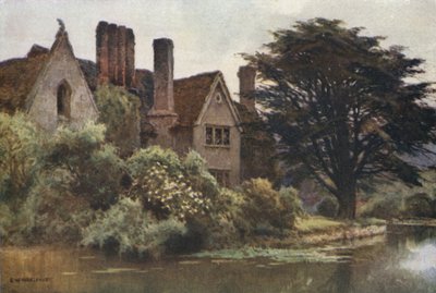 Brinsop Manor (farge litho) av Ernest William Haslehust