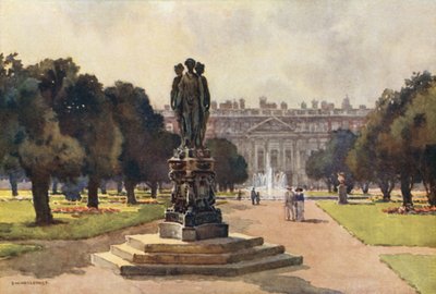 East Front from the Long Water (farge litho) av Ernest William Haslehust