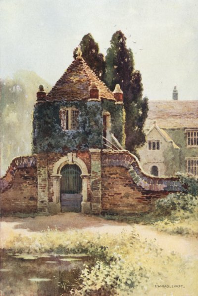 Gateway, Poxwell Manor House (farge litho) av Ernest William Haslehust