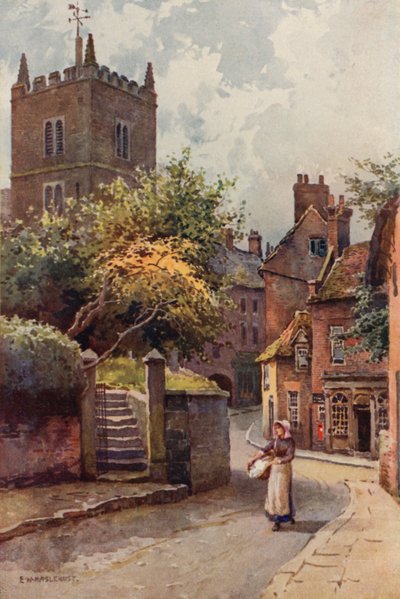 Ollerton (farge litho) av Ernest William Haslehust