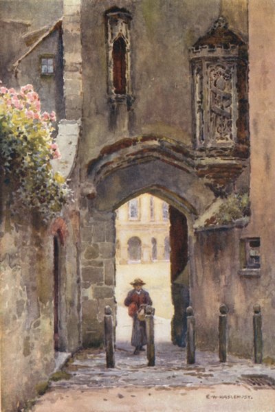 Penniless Gate, Wells (farge litho) av Ernest William Haslehust
