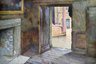 Queen Mary's Supper-Room, Holyrood Palace (farge litho) av Ernest William Haslehust