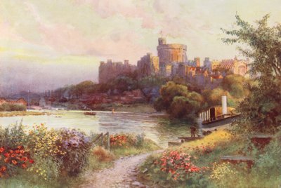 Themsen: Windsor (fargelitografi) av Ernest William Haslehust