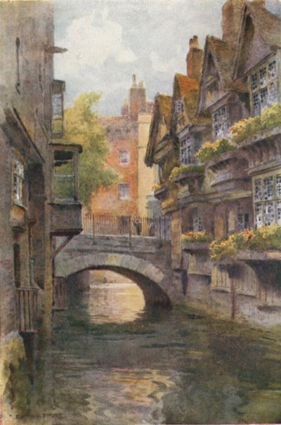 The Canterbury Weavers (farge litho) av Ernest William Haslehust